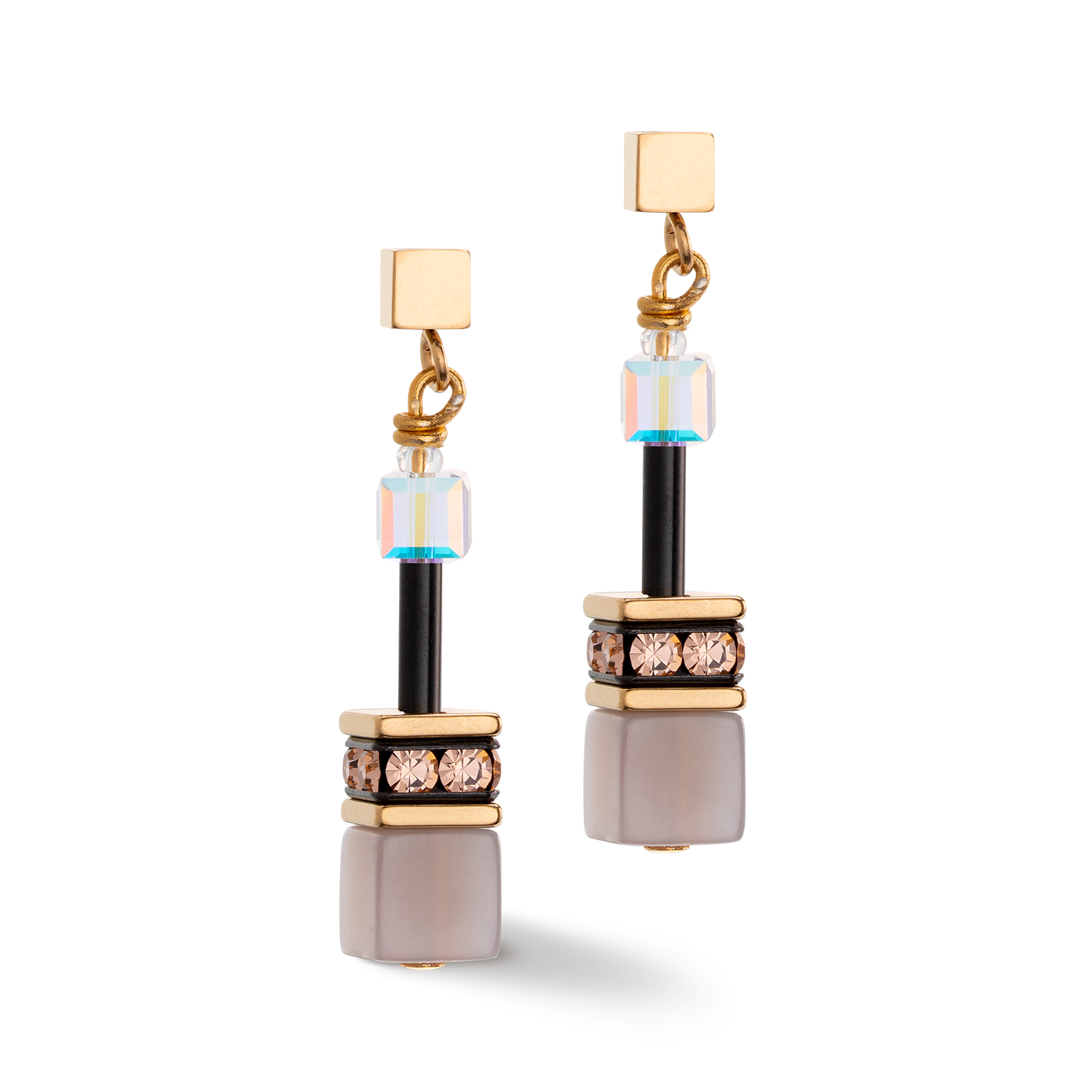 GeoCUBE® Iconic Precious earrings brown