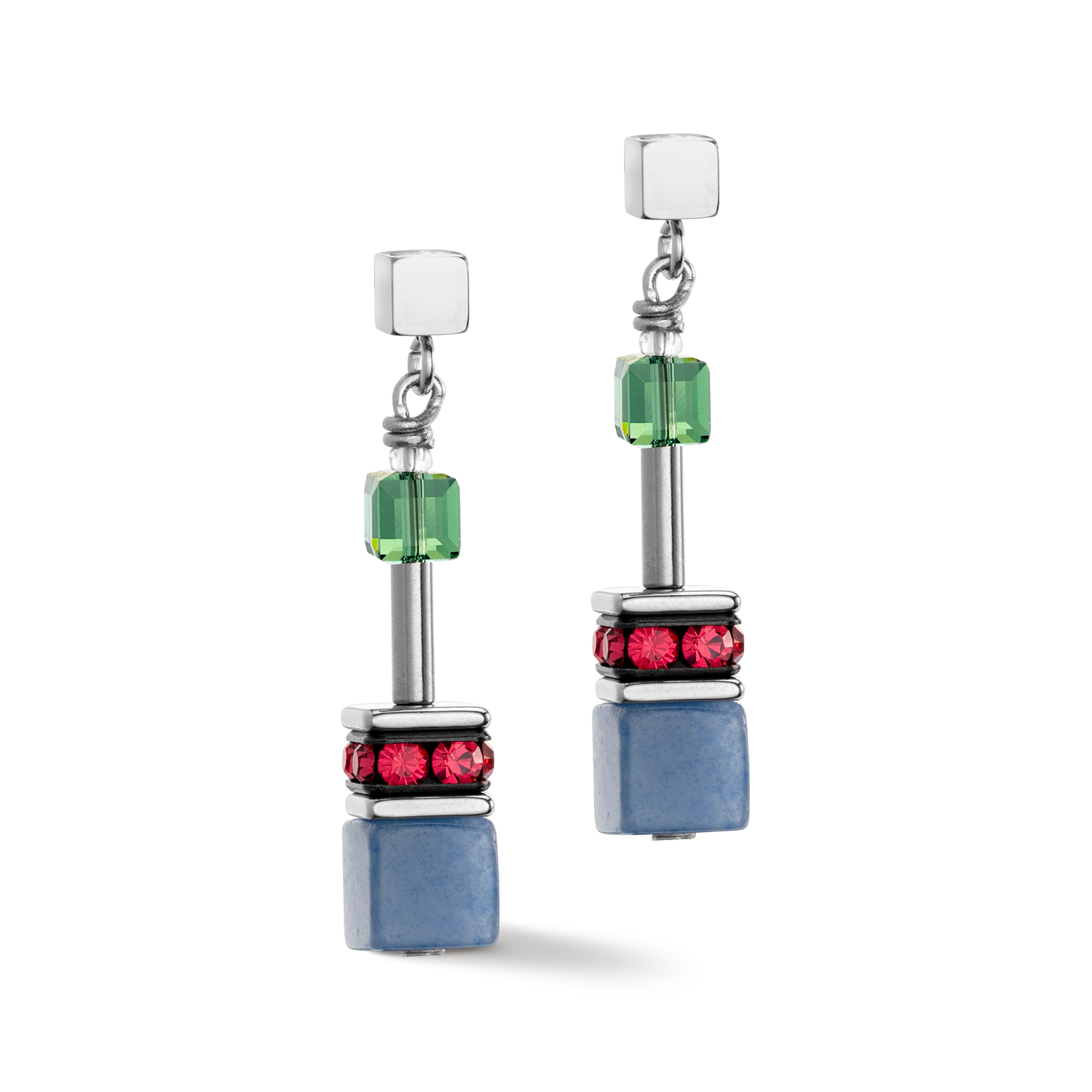 GeoCUBE® Iconic Precious earrings Multicolour Delight