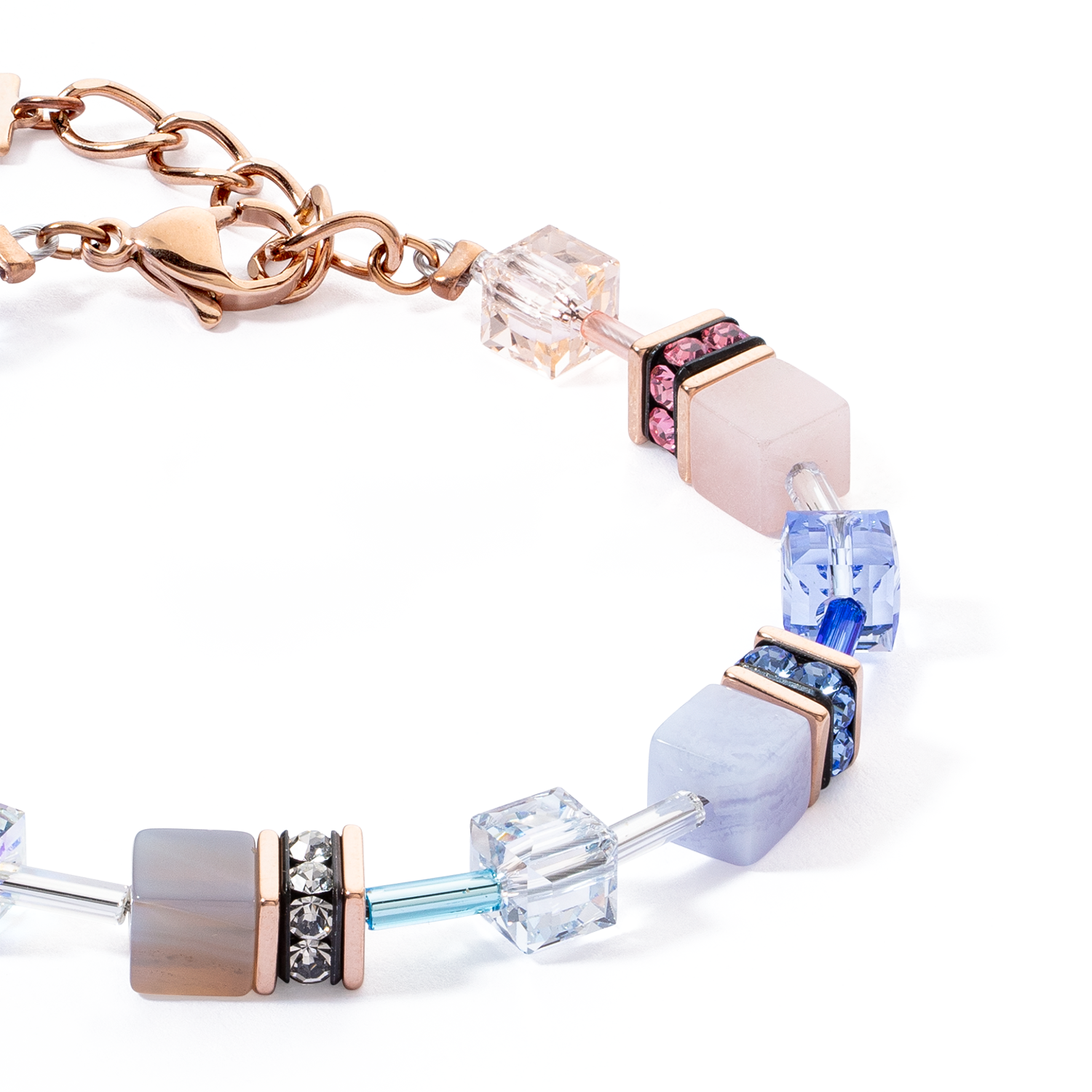 GeoCUBE® Iconic Precious bracelet light blue-beige