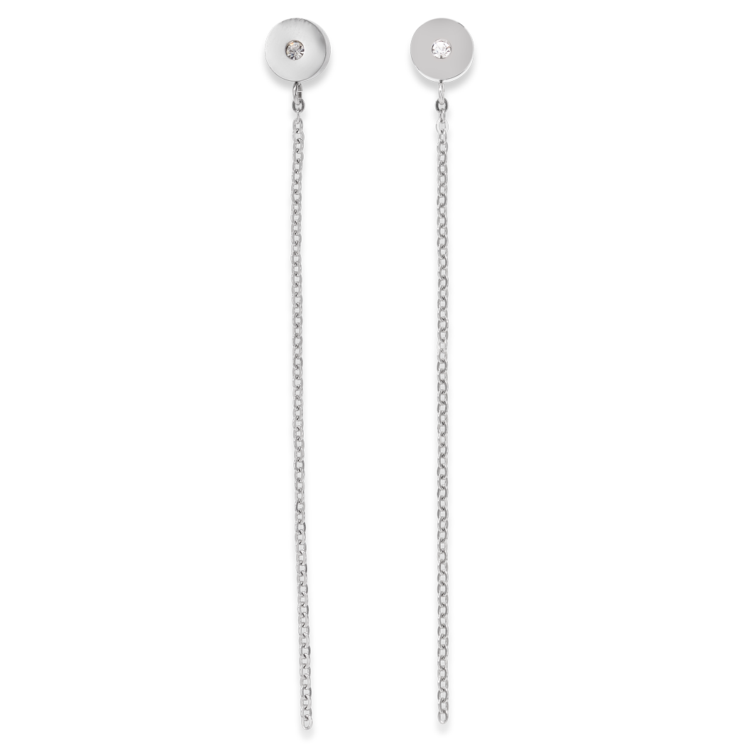 Earrings SparklingCOINS stainless steel silver