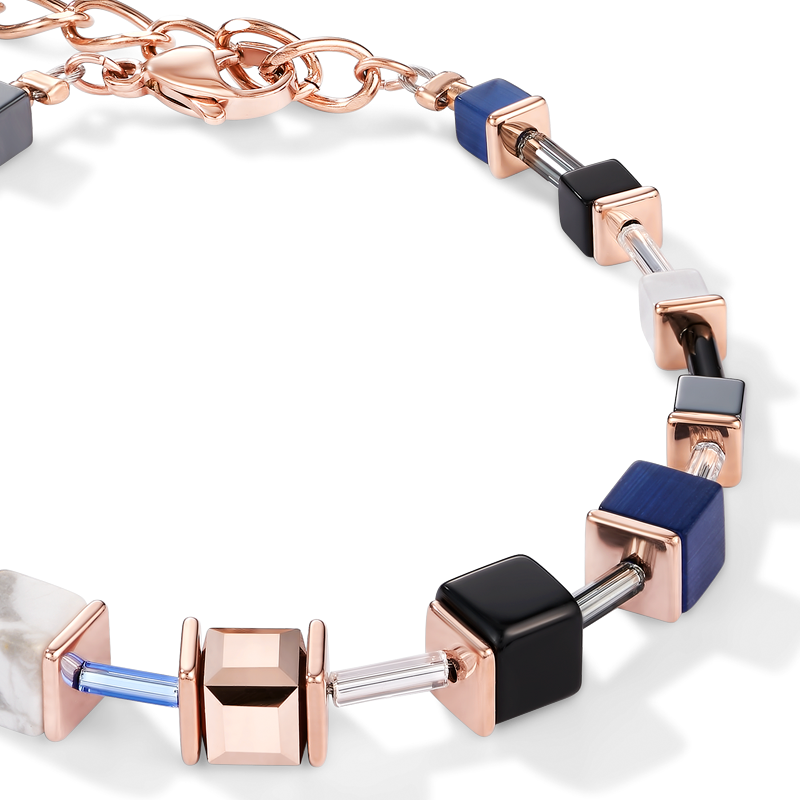 Bracelet GeoCUBE® blue-rose gold