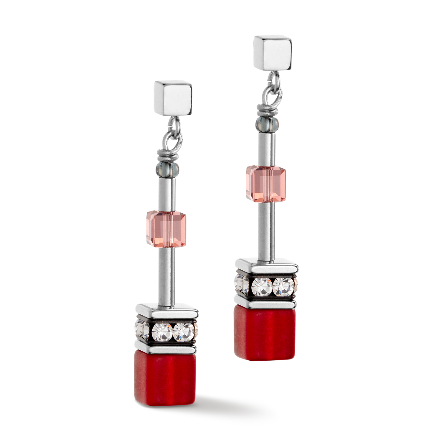 GeoCUBE® Iconic 50 cm earrings red