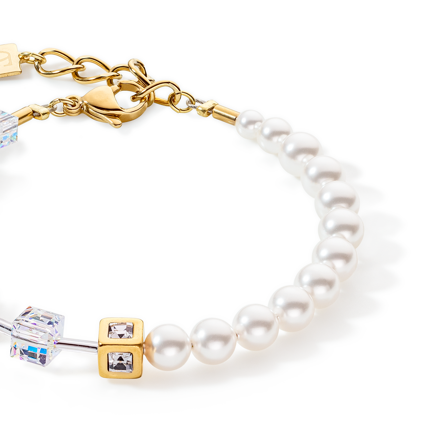 GeoCUBE® Precious Fusion Pearls bracelet multicolour pastel