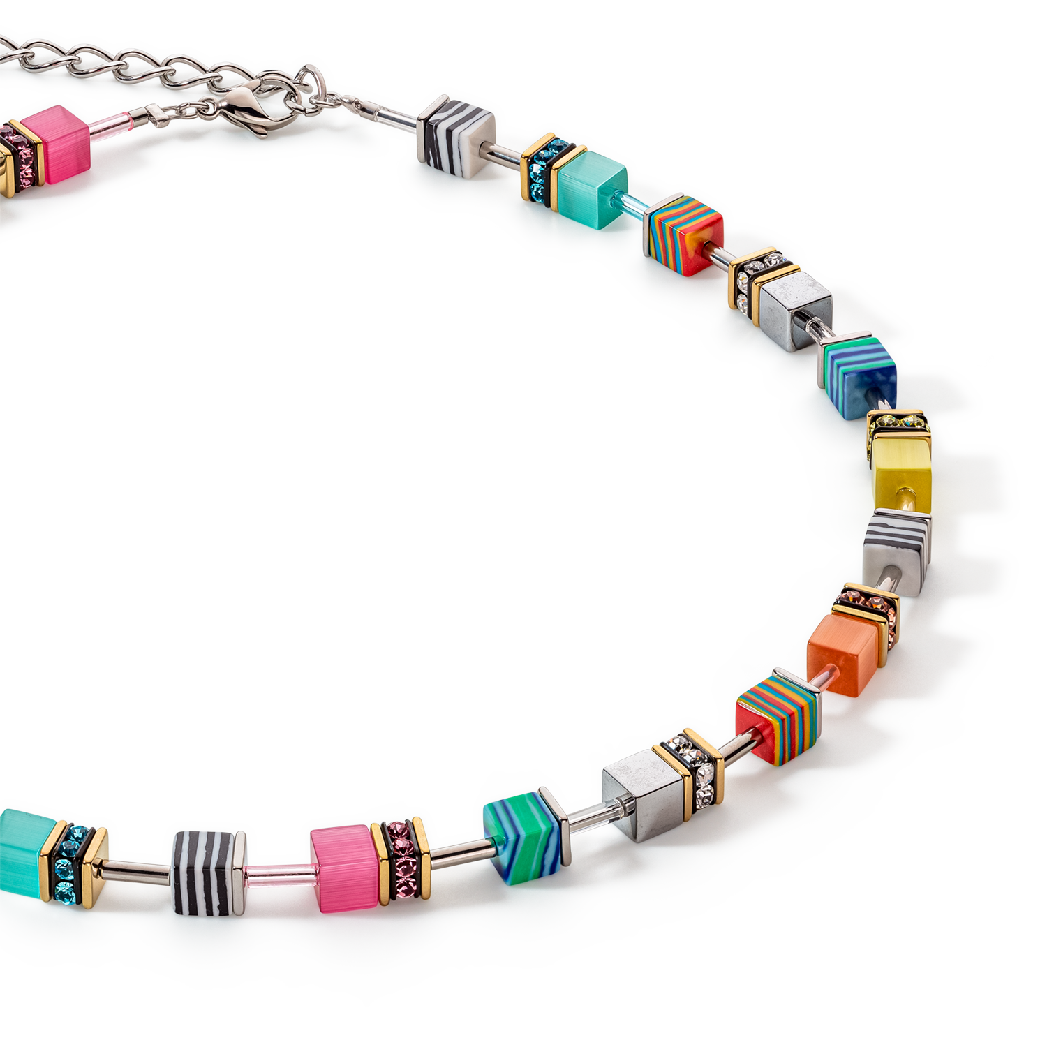 GeoCUBE® Candy necklace multicolour spring