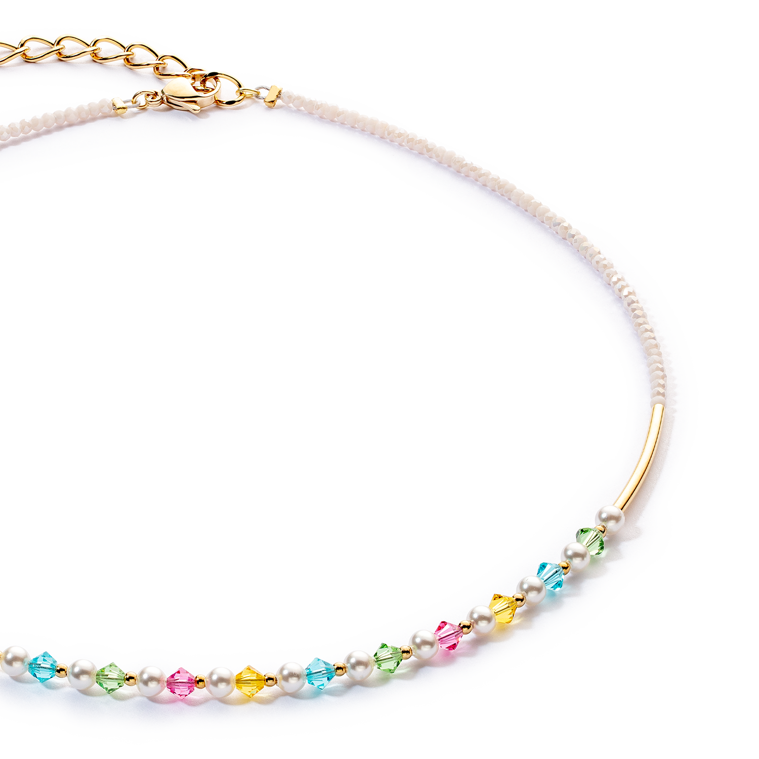 Princess Pearls necklace gold multicolour