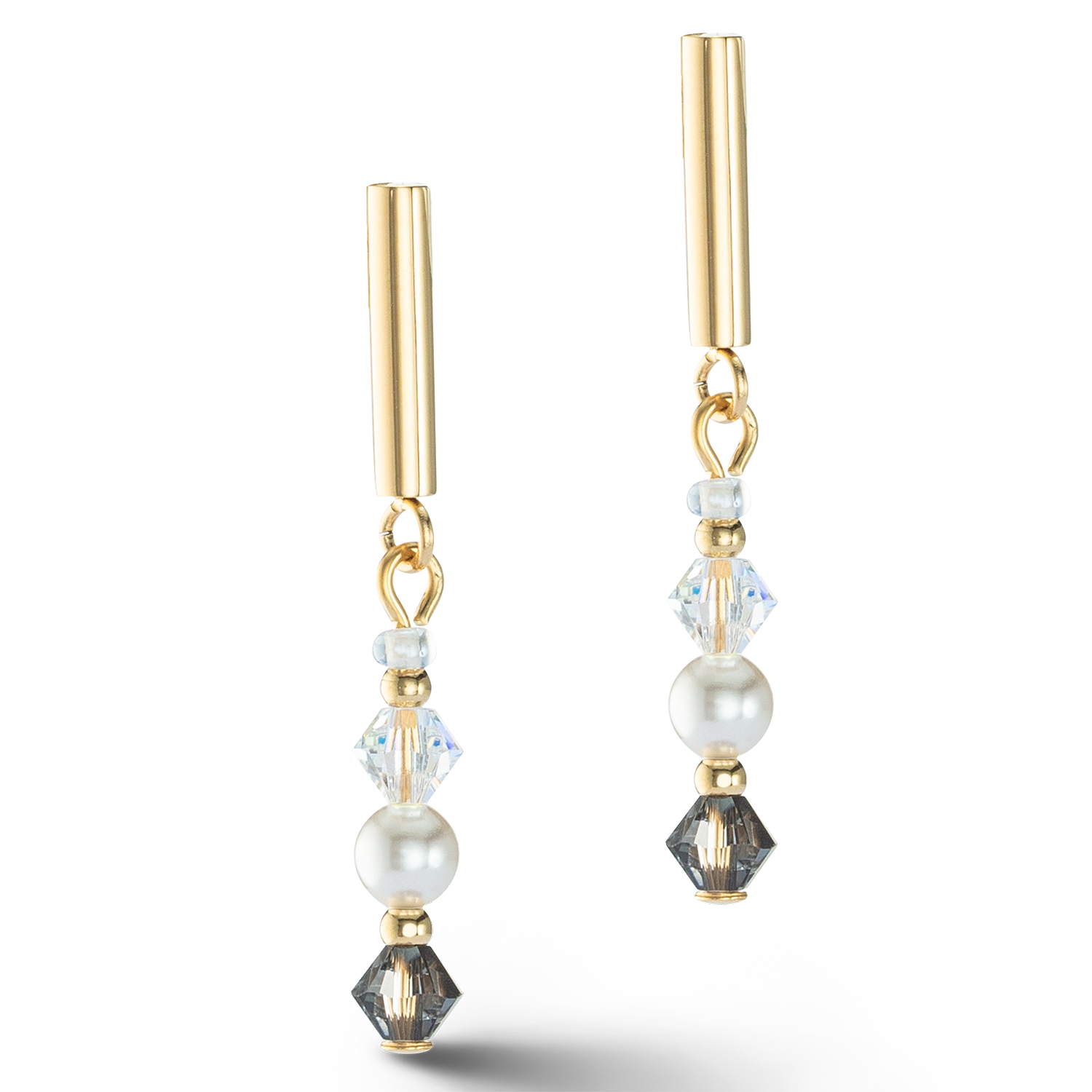 Princess Pearls earringse grey-crystal