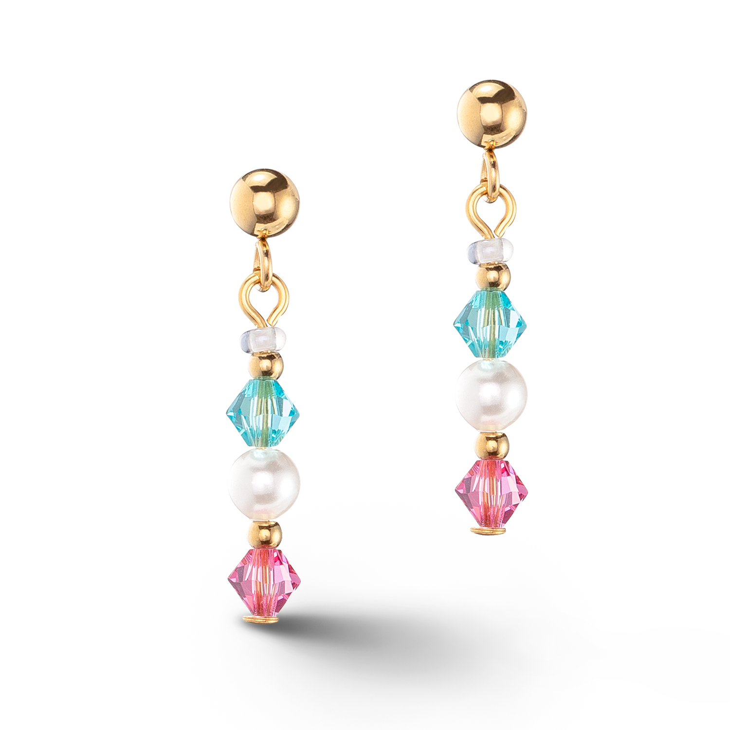 Princess Pearls earrings gold multicolour