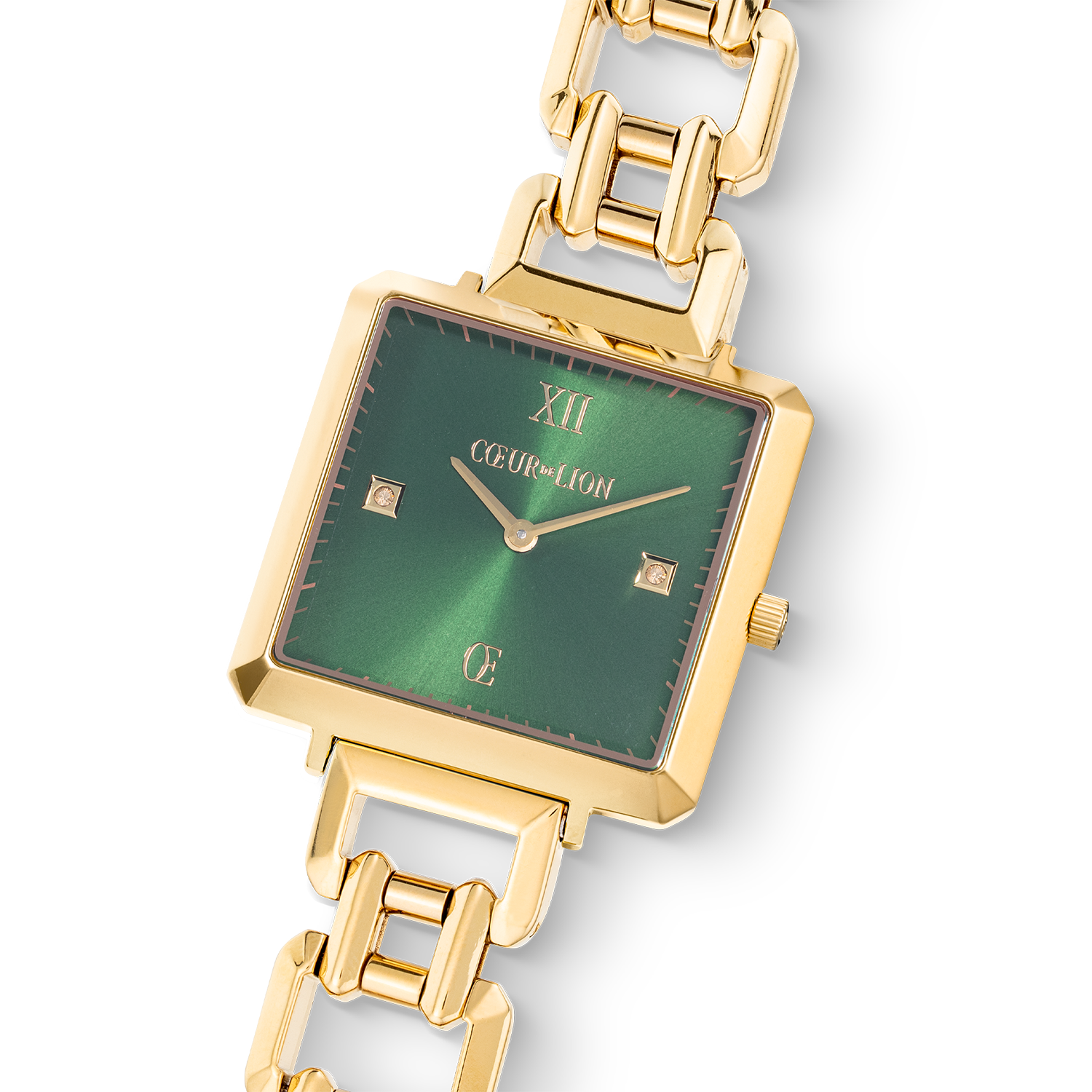 Watch Iconic Cube Statement Glamorous Green gold