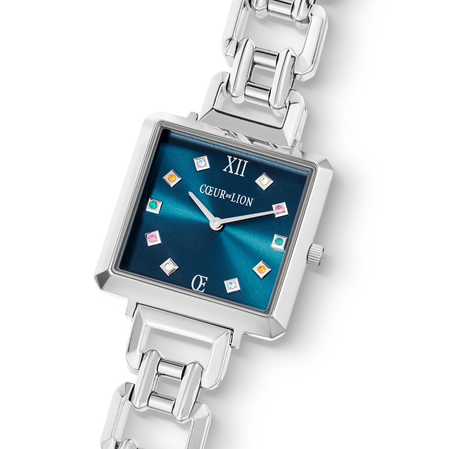 Watch Iconic Cube Statement Noble Petrol silver