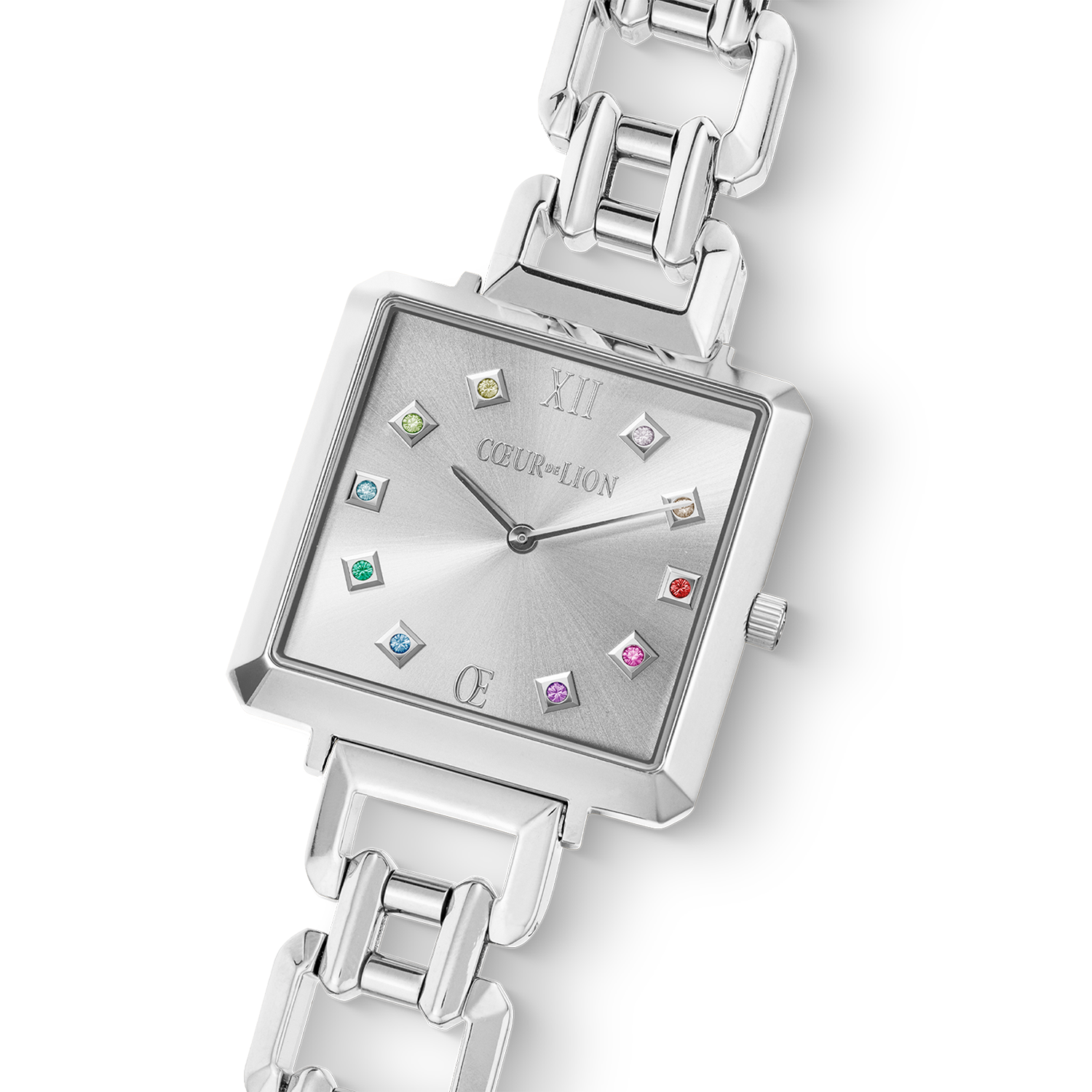 Watch Iconic Cube Statement Classic Rainbow silver