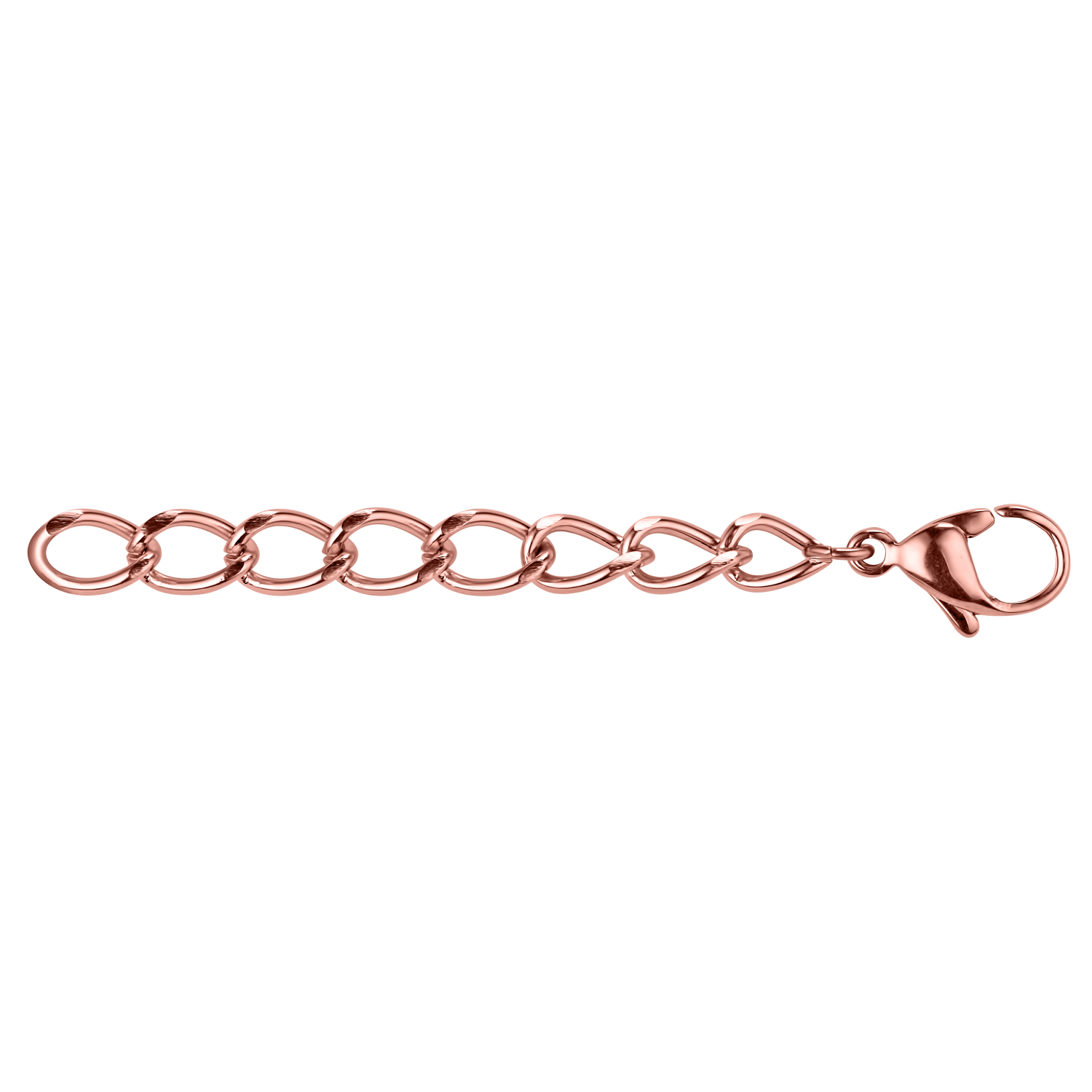 Extension chain with clasp stainless steel rose gold